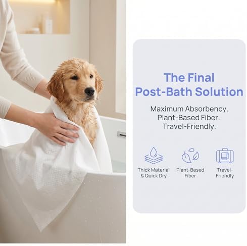 Disposable Pet Towel 10 Pack, Absorbent Drying Towel - Image 6