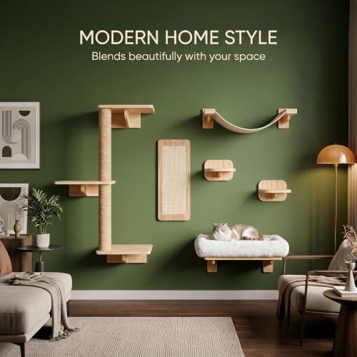 6in1 Cat Wall Shelves for Large Cats, Wall Mounted Climbing Furniture - Image 7