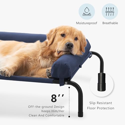 Cooling Elevated Dog Bed, Outdoor Raised Dog Beds, Medium Dogs Cot - Image 2