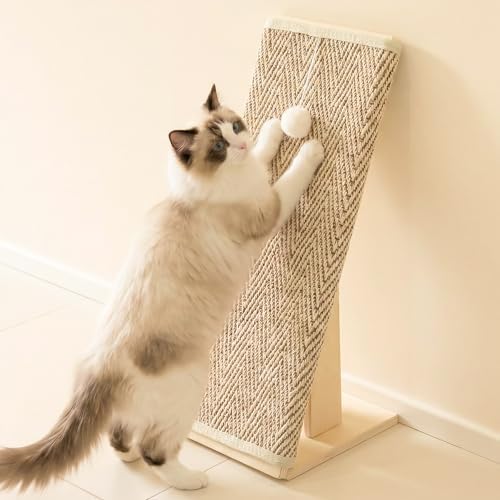 PETKARAY Inclined Cat Scratcher Ramp, 24.8'' Sisal Cat Scratcher by PETKARAY
