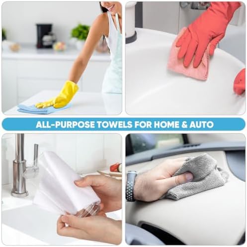 AIDEA Microfiber Cleaning Cloth Roll 165 Sheets 3 Roll, Paper Towels 11"x9" - Image 5