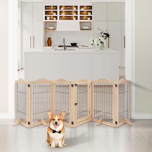 unipaws 132" Extra Wide Dog Gate and Pet Playpen - Image 2
