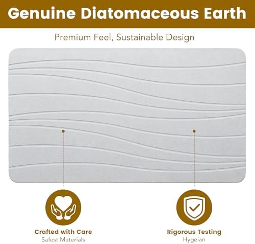 Extra Large Stone Bath Mat, Super Absorbent Diatomite Stone Mats - Image 5