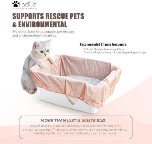 Plant-Based Home Compostable Cat Litter Box Liners, Jumbo XL 36" x 19" - Image 6