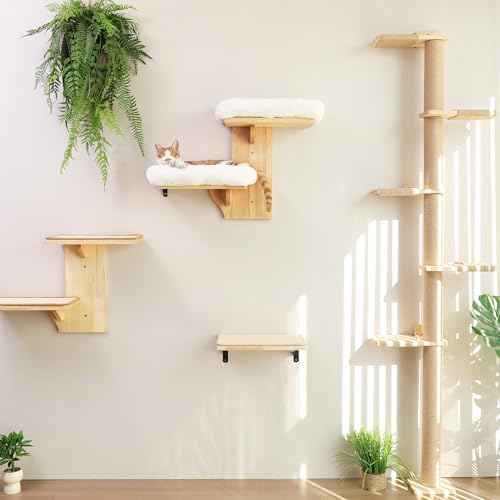 FUKUMARU Cat Wall Shelves, 2 Platform - Image 5