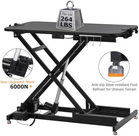 47 in Electric Pet Grooming Table w/Leveling Wheels, Max 264 LBS - Image 2