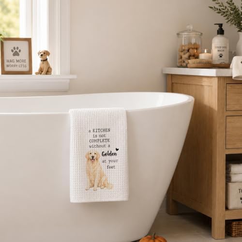 Golden Retriever Kitchen Towel, Funny Dog Lover Gift - Image 7