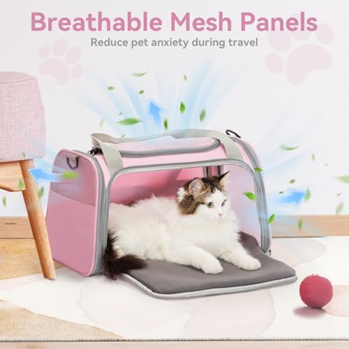 Petsfit Cat Carrier Airline Approved, 17.5×10.5×10.5 in - Image 5