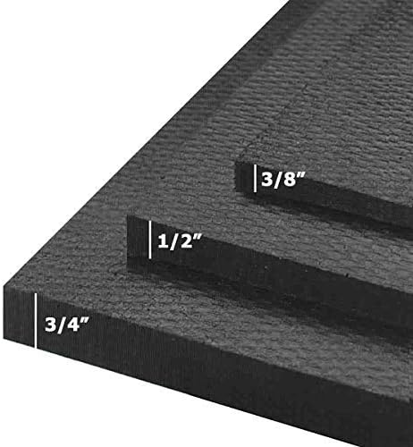 American Floor Mats - Heavy Duty Stall Tiles - Stable/Horse Tiles - Thick, Durable Rubber Flooring Solid Black 8' x 10' Set 3/8" Thick (20 Tiles Total)