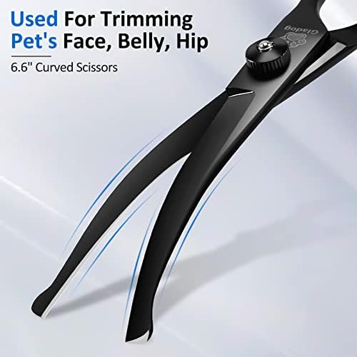 Dog Grooming Scissors Kit with Safety Round Tips, GLADOG Professional 5 in 1 - Image 4