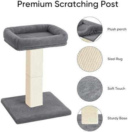 Cat Scratching Post with Plush Perch - Image 2