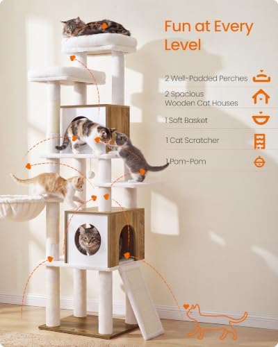 Feandrea Tall Cat Tree, 6-Tier Cat Tower - Image 3
