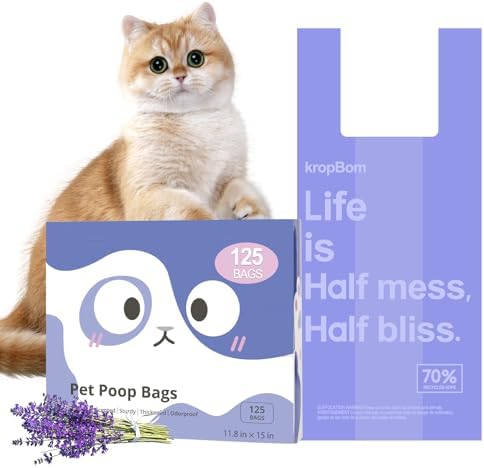 125 Count Cat Litter Bags Lavender Scented by KropBom