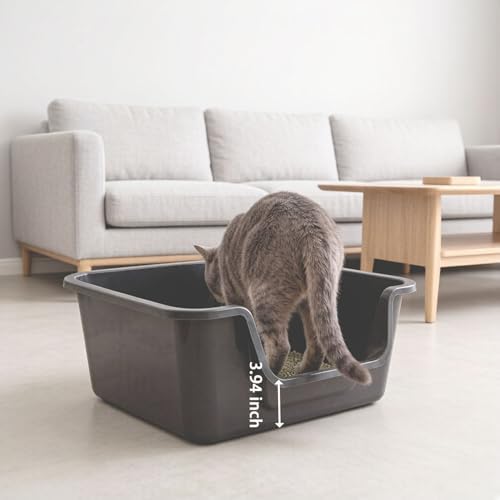 Low Entry Litter Box for Senior Cats High Sided Large Litter Box - Image 5
