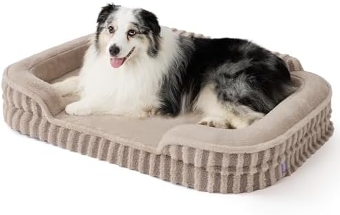 LE SURE Cute Cozy High Back Orthopedic XL Dog Bed by Lesure
