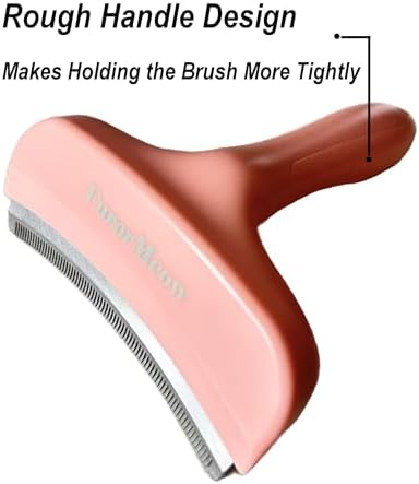 Pet Deshedding Tool with Curve Blade, Cat Grooming Brush, Tight V-shaped Teeth - Image 5