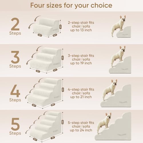 PAWSCRAT 3-Step Pet Stairs for High Beds & Sofas, 15.7''H Dog Stairs - Image 2