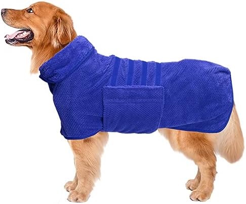 Dog Bathrobe Towel Geyecete Dog Drying Coat-Dry Fast Bag-Pineapple Grid Fast by Geyecete