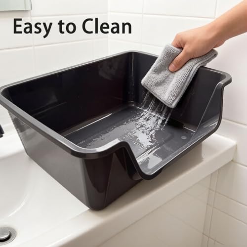 Low Entry Litter Box for Senior Cats High Sided Large Litter Box - Image 7