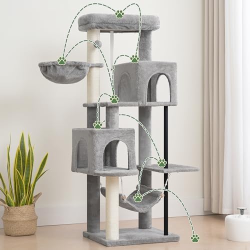 Gitelsnour Cat Tree Tower with Sturdy Steel Tube - Image 5
