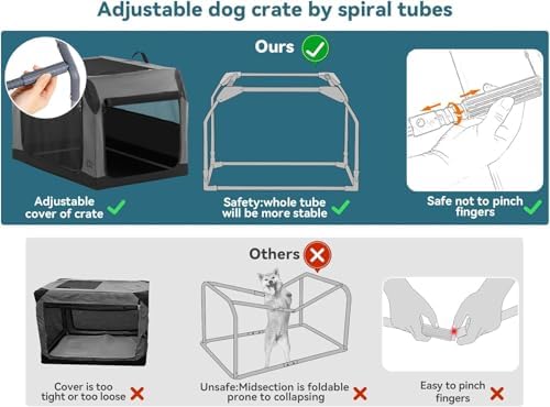 PETSFIT Collapsible Dog Crate, Portable Dog Crate - Image 2