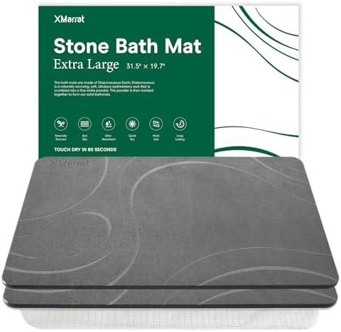 XMarrat Extra Large Stone Bath Mat by XMarrat