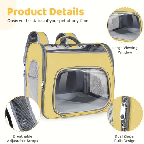Airline Approved Cat Soft-Sided Carrier Backpack Up to 12 lbs - Image 4