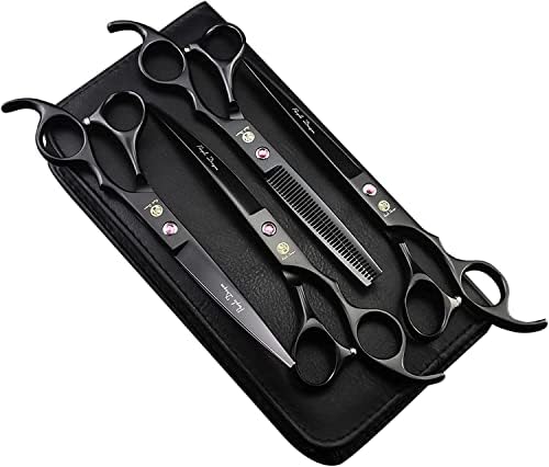 Purple Dragon 7.0 inch Dog Grooming Scissors Set by PurpleDragon