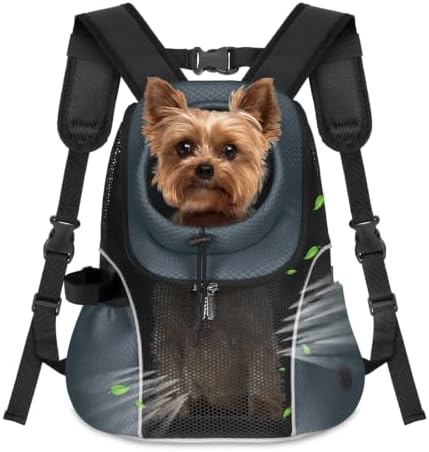 WOYYHO Pet Dog Carrier Backpack, Ventilated Mesh Small Dog Front Backpack by WOYYHO