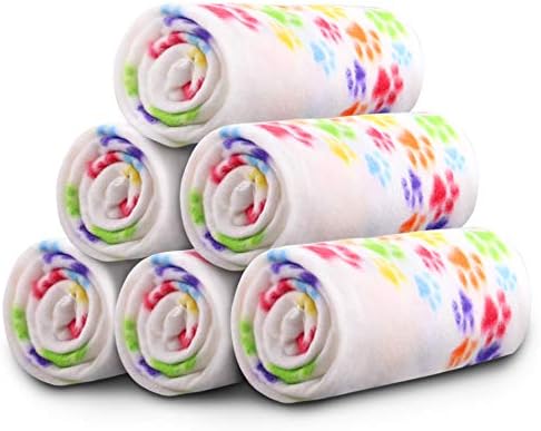 Comsmart Dog Blankets, 6 Pack Fleece Pet Blankets, 24x28 Inches by Comsmart