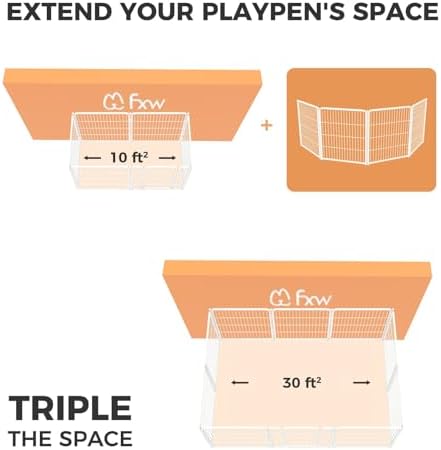 FXW Homeplus Indoor Dog Playpen, 4 Panels, - Image 3
