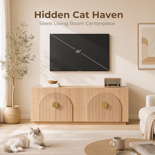 Amunrbrek Double Cat Litter Box Enclosure Furniture - Image 5