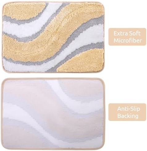 KAMA BRIDAL Microfiber Bath Mat Non-Slip Bathroom Floor Rugs Fast Water - Image 4