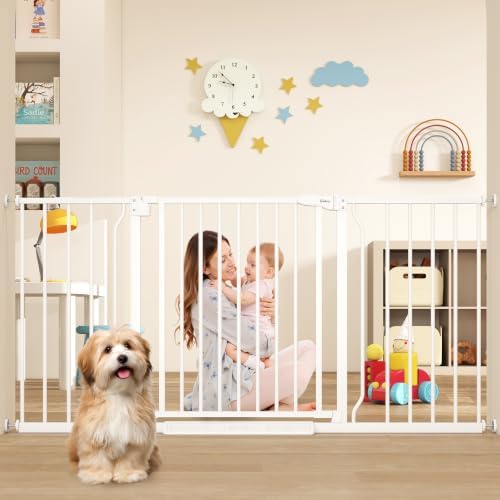 29"-58" Extra Wide Baby Gate, No Drilling Auto Close Dog Gate by Cideny