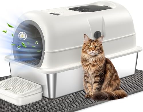 OROLEY XXXL Stainless Steel Cat Litter Box by OROLEY