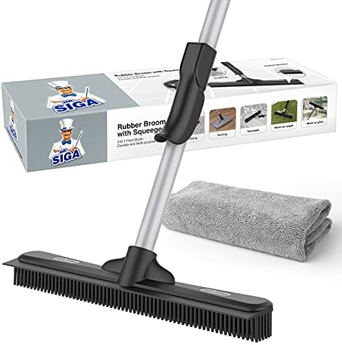 MR.SIGA Pet Hair Removal Rubber Broom by MRSIGA