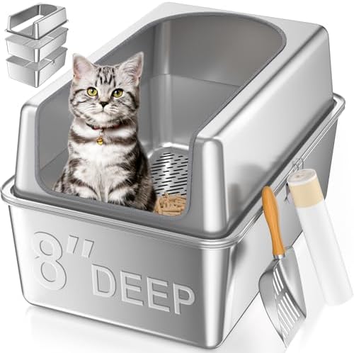 XXL All Stainless Steel Sifting Litter Box by WeLovePetsAsMuchAsYouDo