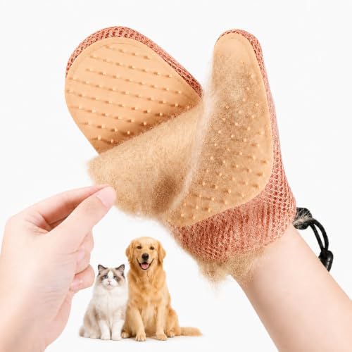 Pet Hair Removal Glove, Double-Sided Grooming Glove by Unknown
