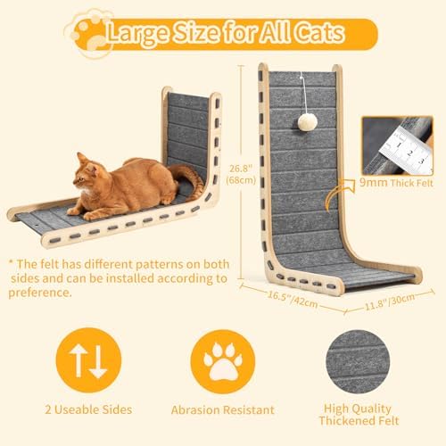 Felt Cat Scratcher for Indoor Cats, 26.8 Inch - Image 3