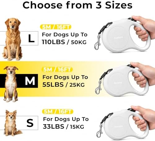 Retractable Dog Leash 16ft for Small & Medium Dogs Up to 55 lbs - Image 6