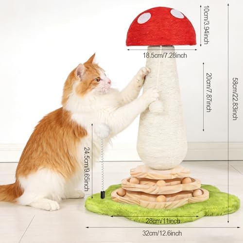 Mushroom Cat Scratcher/Scratching Post, Cute Cat Scratching Post - Image 2