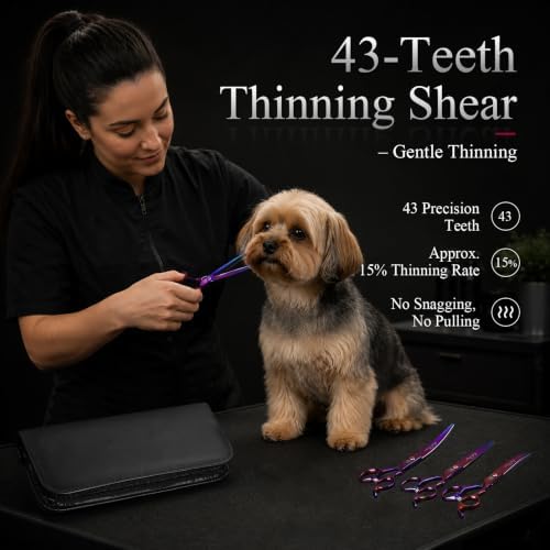 Purple Dragon Dog Grooming Scissors Set - Image 6