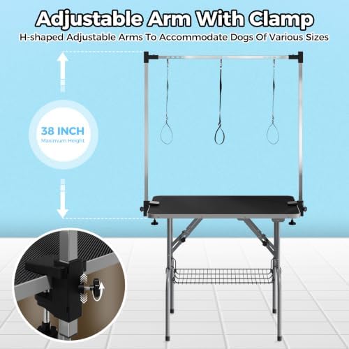 Garvee 36'' Foldable Dog Grooming Table, Professional Pet Grooming Tablel - Image 4