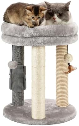 MECOOL 4in1 Small Cat Tree, Scratching Post by MECOOL