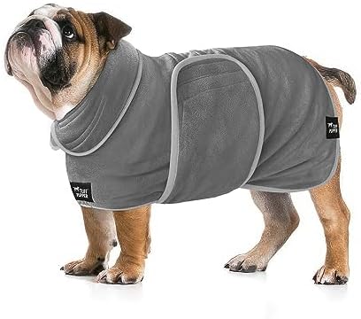 Tuff Pupper Fast Drying Dog Bath Robe | 800 GSM Plush Dog Towel by TuffPupper