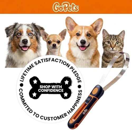 GoPets Deshedding Blade Rake, Adjustable Dog & Cat Dematting Grooming Tool - Image 6