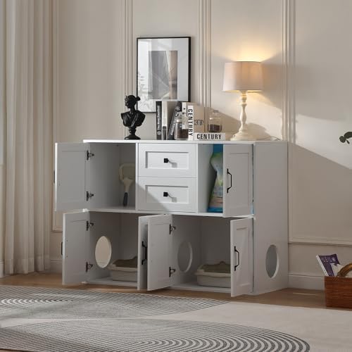 Forest Gravity Double Cat Litter Box Enclosure - Image 2