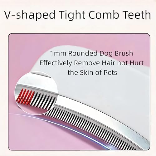 Blue Large Dog Deshedding Brush, Professional Pet Grooming Comb - Image 3