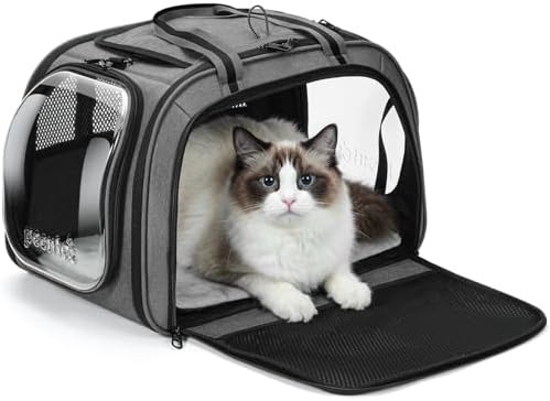Pecute Cat Carrier, Double Bubble Pet Carrier by pecute
