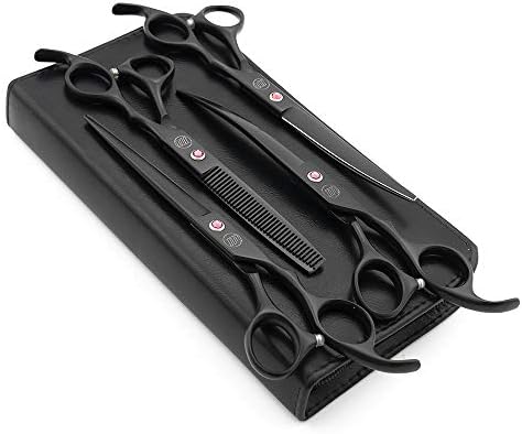 Moontay Professional 7" Dog Grooming Scissors Set 4PCS by Moontay